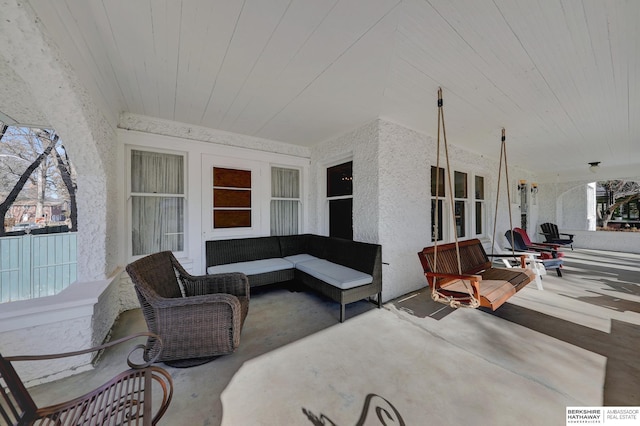 view of patio / terrace with an outdoor living space