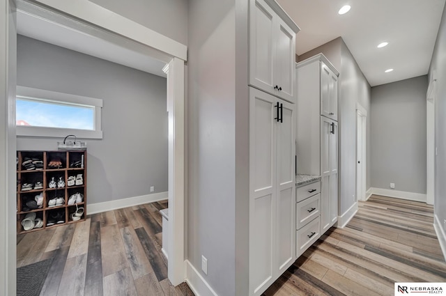 interior space featuring light hardwood / wood-style flooring