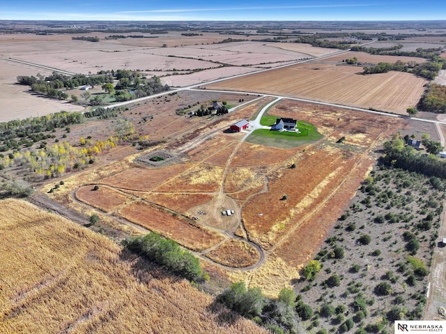 aerial view featuring a rural view