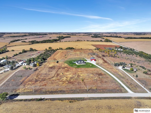 drone / aerial view featuring a rural view