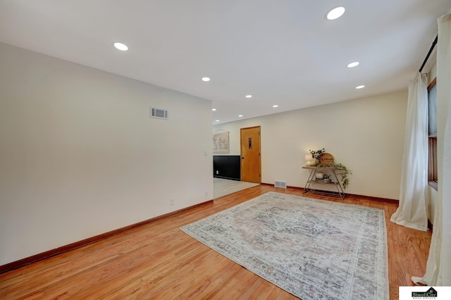 interior space featuring light wood-type flooring