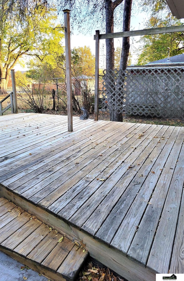 view of wooden deck