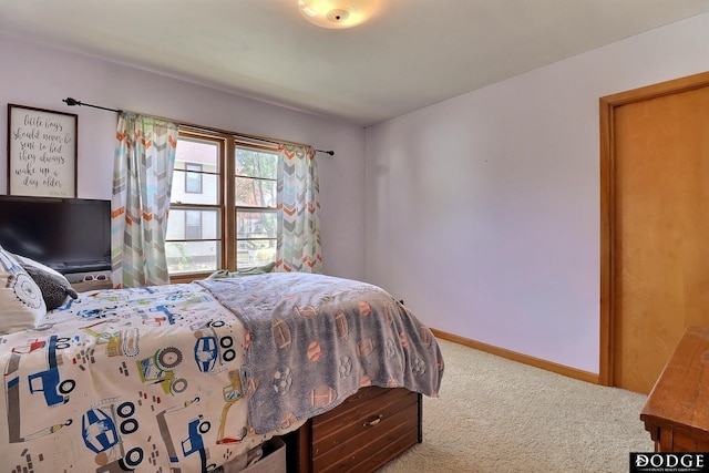 view of carpeted bedroom