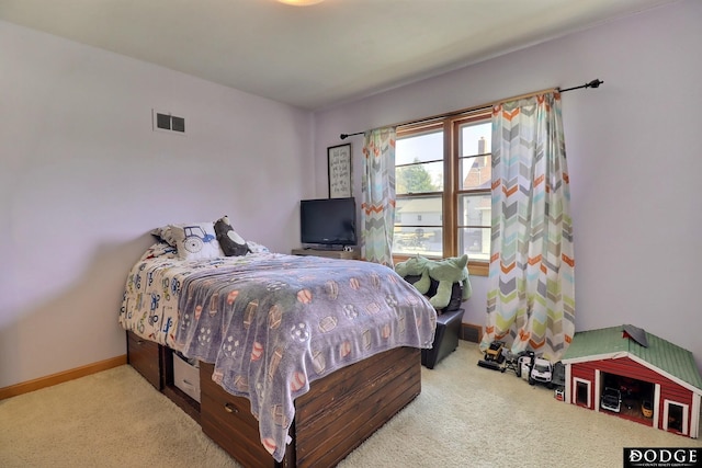 view of carpeted bedroom