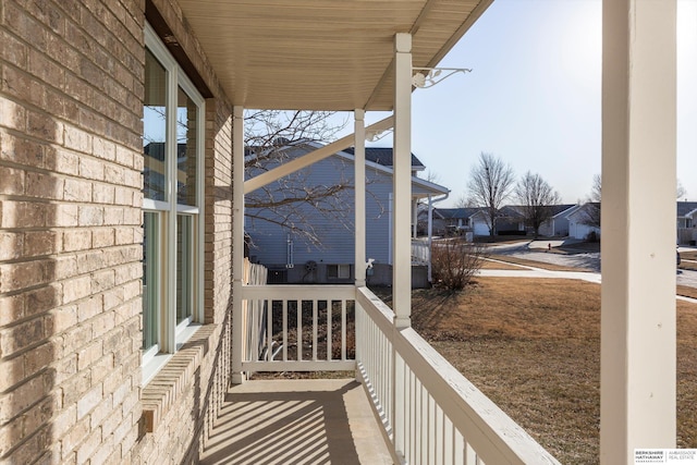 balcony with covered porch