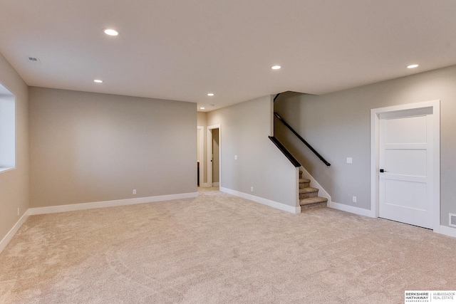 interior space with light colored carpet