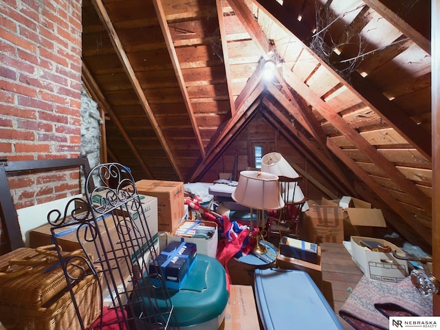 view of attic