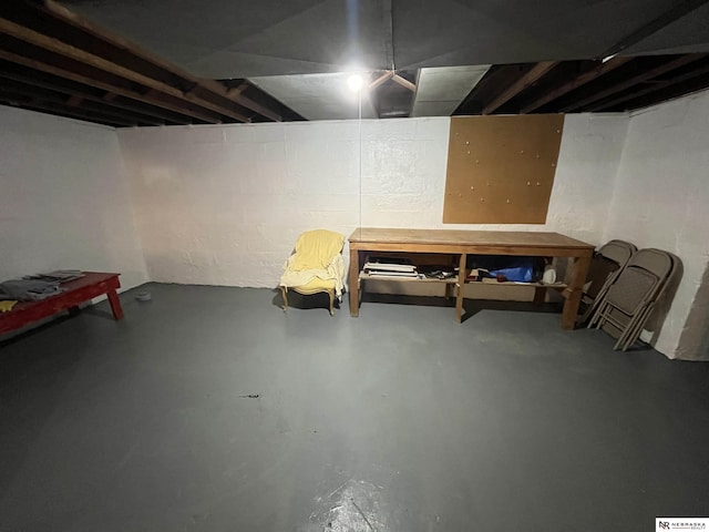 view of basement