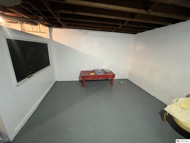 view of basement