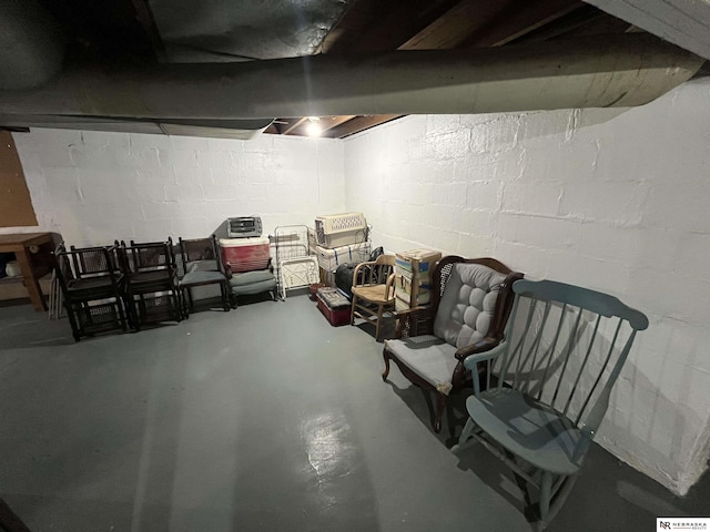 view of basement