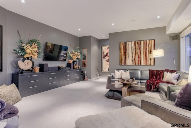 view of carpeted living room