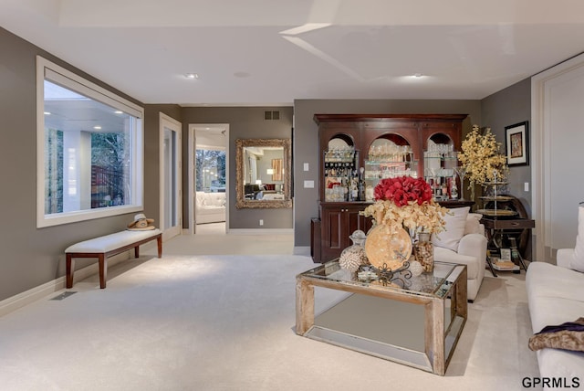 view of carpeted living room