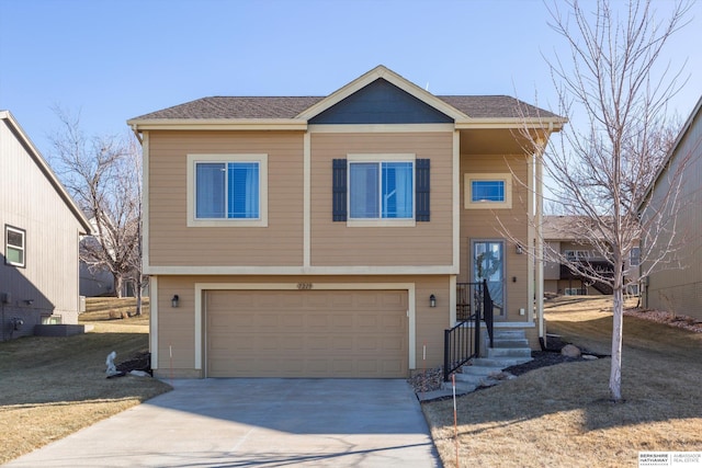 view of front of house featuring a garage