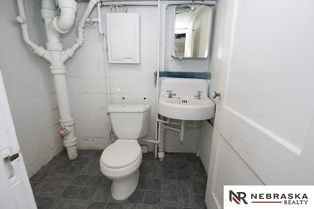 bathroom with toilet and sink