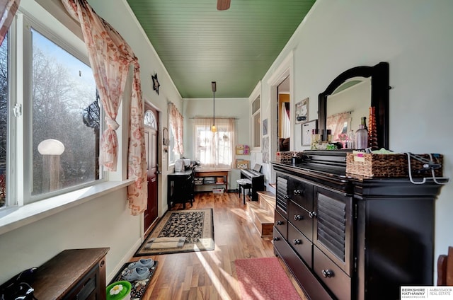 hallway featuring light hardwood / wood-style floors