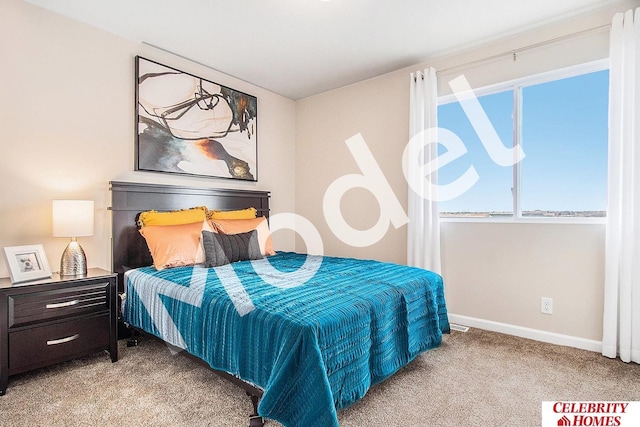 view of carpeted bedroom