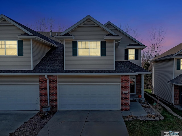 front facade featuring a garage