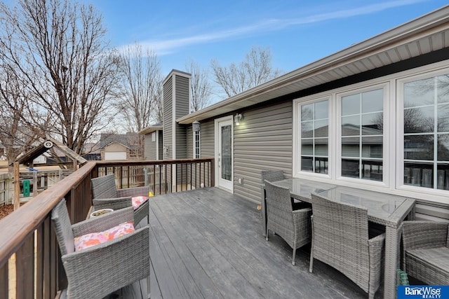 view of wooden deck