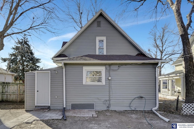 view of rear view of property