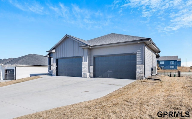 exterior space featuring a garage