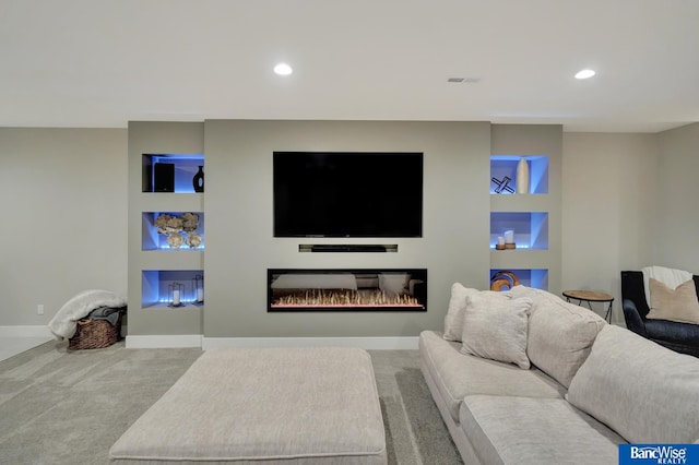 view of carpeted living room