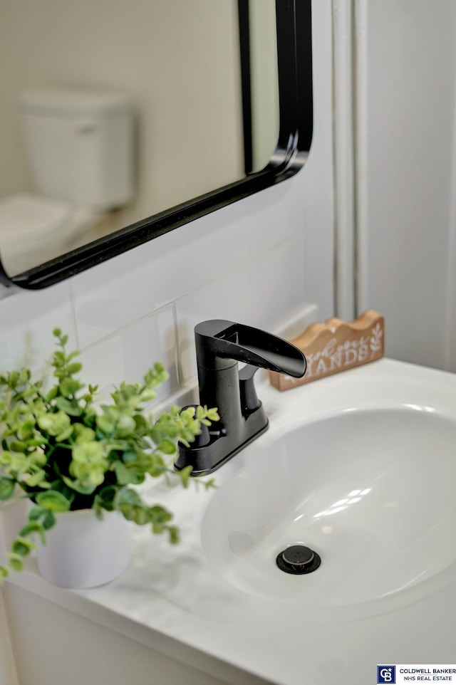 interior details with sink