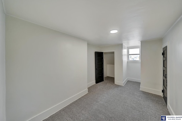 interior space featuring crown molding