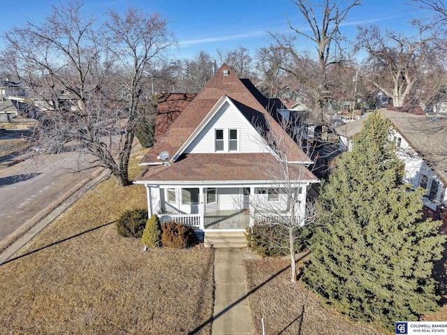 view of front of home featuring a porch