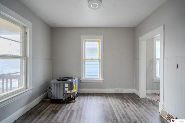 spare room featuring hardwood / wood-style floors