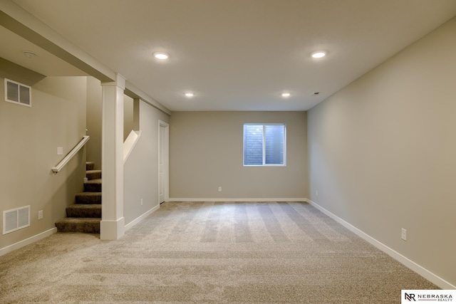 interior space with light carpet