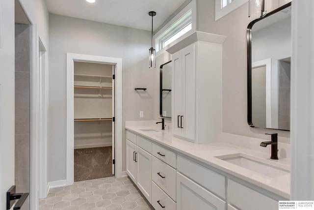 bathroom with vanity