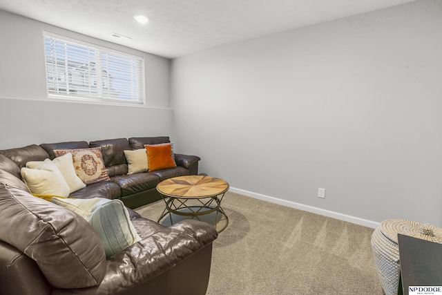 view of carpeted living room