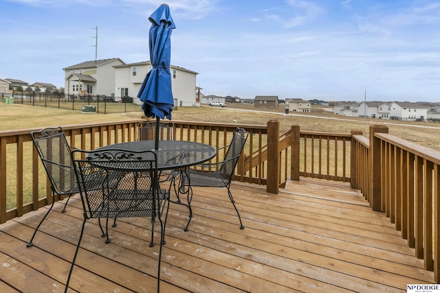 view of wooden terrace