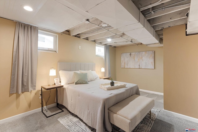 view of carpeted bedroom