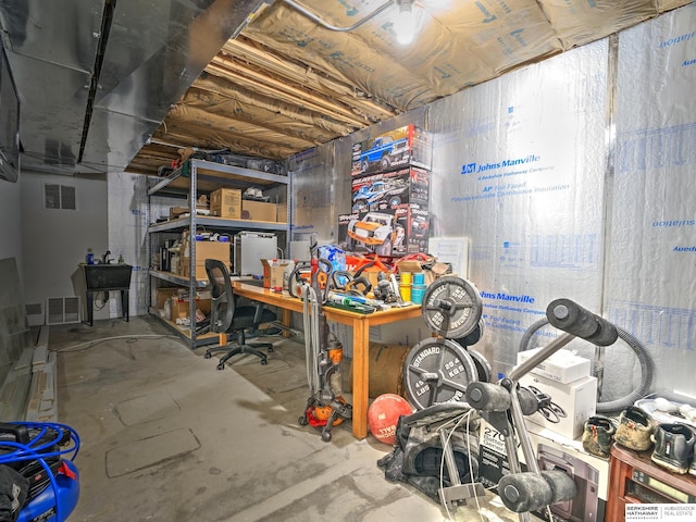 view of basement