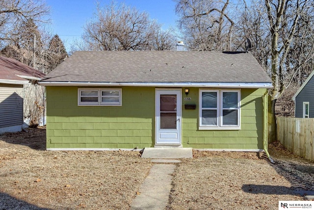 view of bungalow-style house