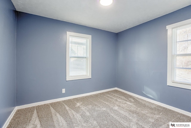 view of carpeted empty room