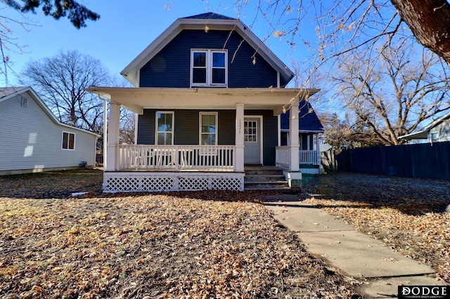 bungalow-style house featuring covered porch