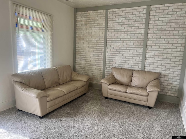 view of carpeted living area