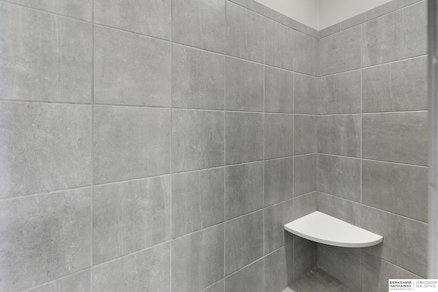 bathroom featuring walk in shower