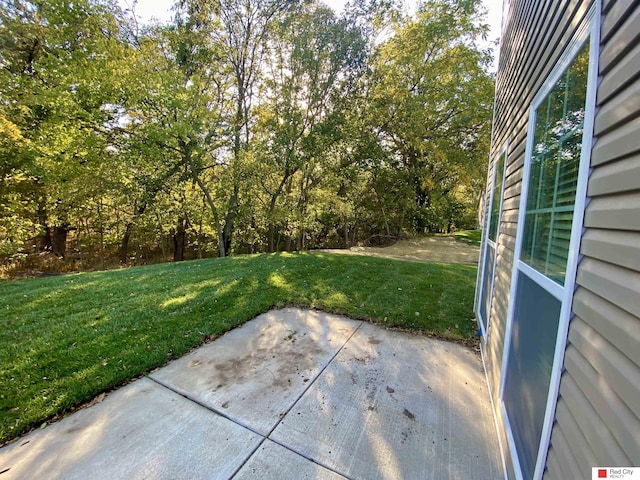 view of yard with a patio