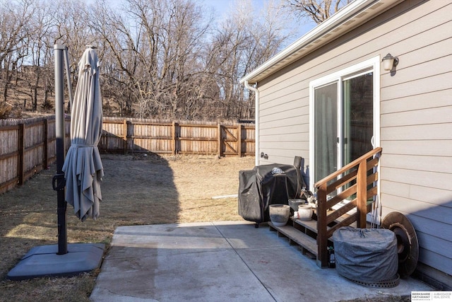 view of patio with grilling area