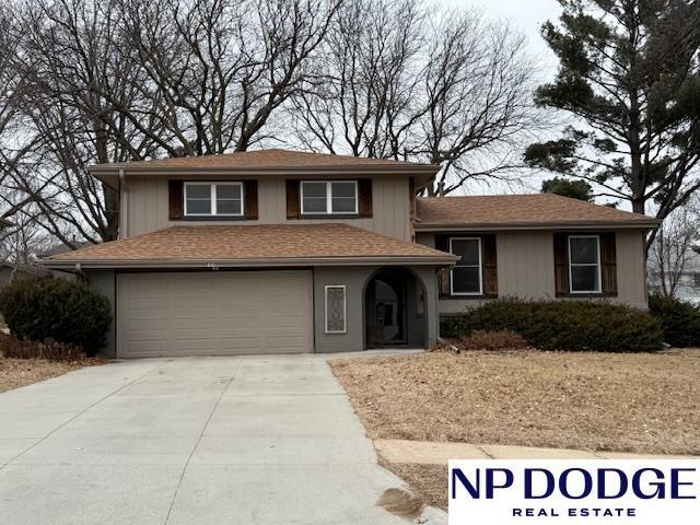 tri-level home featuring a garage