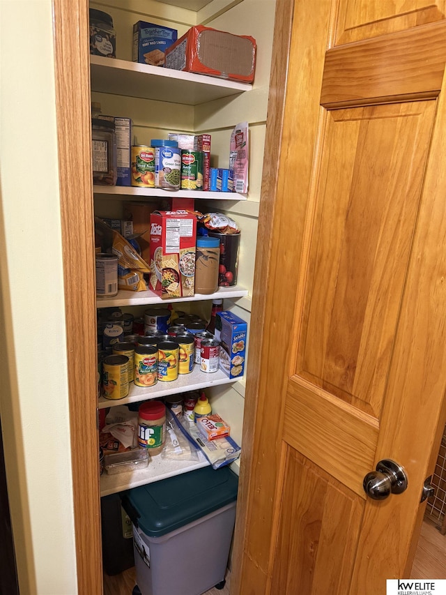 view of pantry