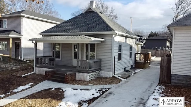 bungalow with covered porch