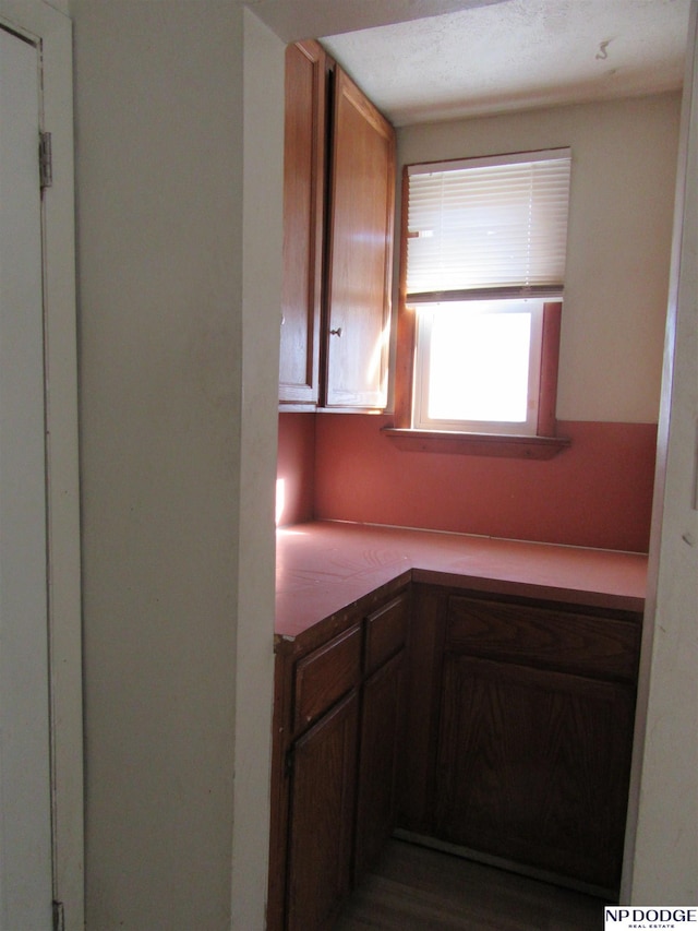 kitchen featuring light countertops