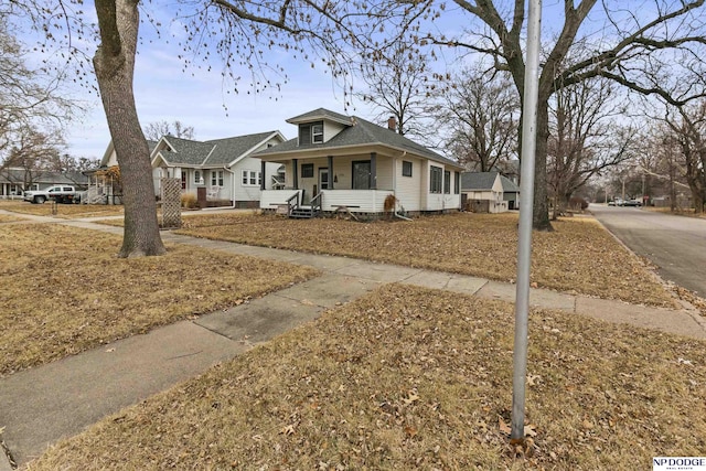 view of front of home with covered porch