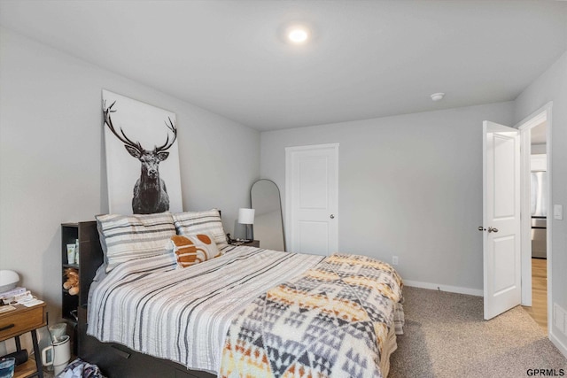 bedroom featuring carpet flooring