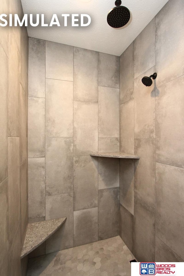 details with tiled shower