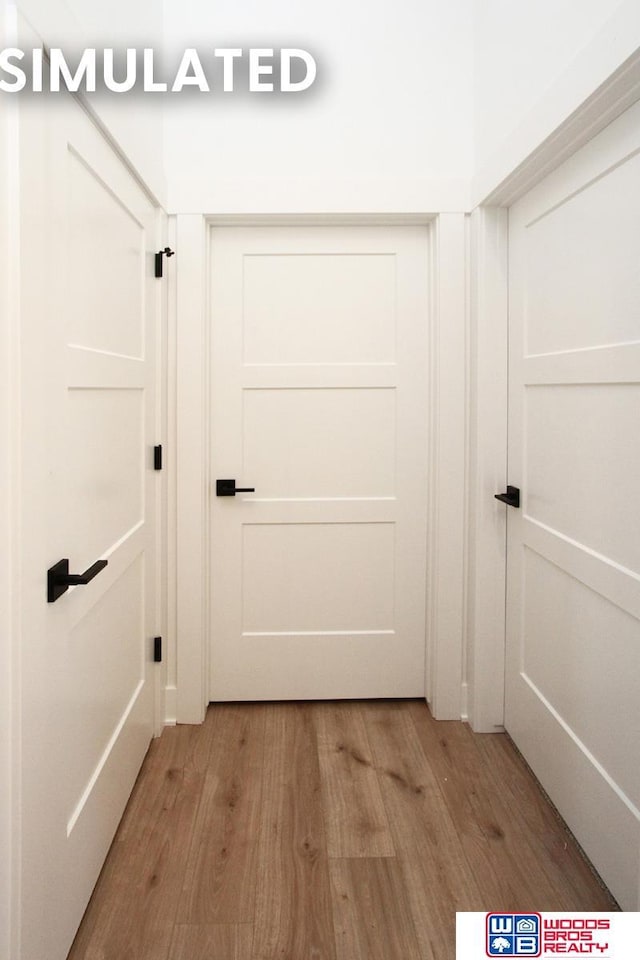 interior space with light wood-type flooring